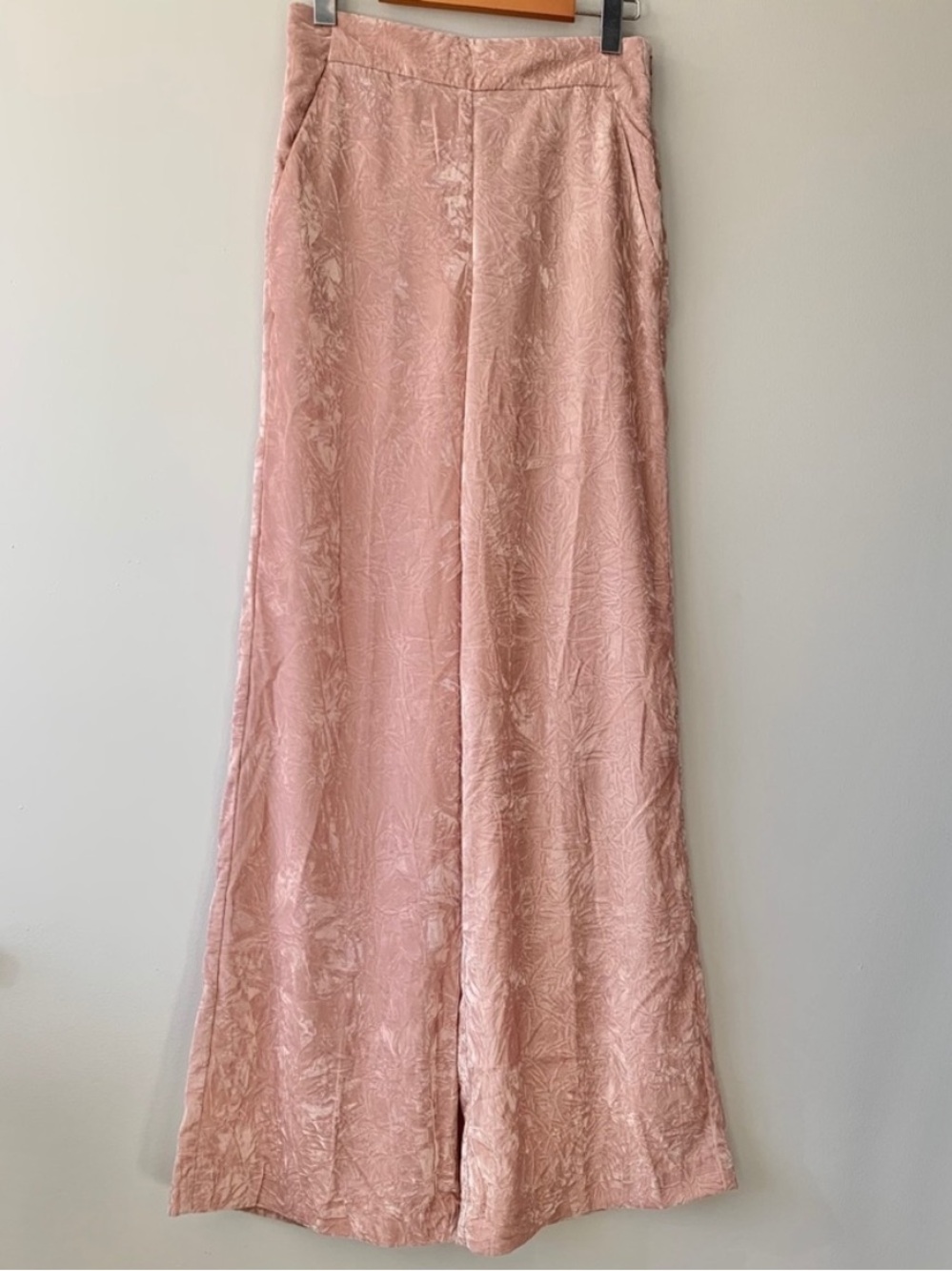 NEW Wilfred Le Fou Verdet Pant Crushed Velvet Roebuck Pink Trouser Wide Leg - Picture 11 of 11